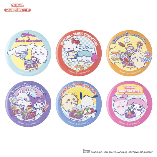 Chiikawa x Sanrio | Secret Badge Blind Box 56x56mm (Supermarket)