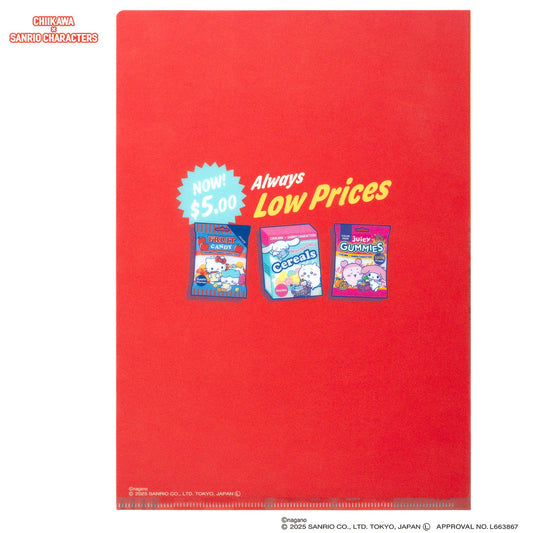 Chiikawa x Sanrio | Clear File A4 (Supermarket)