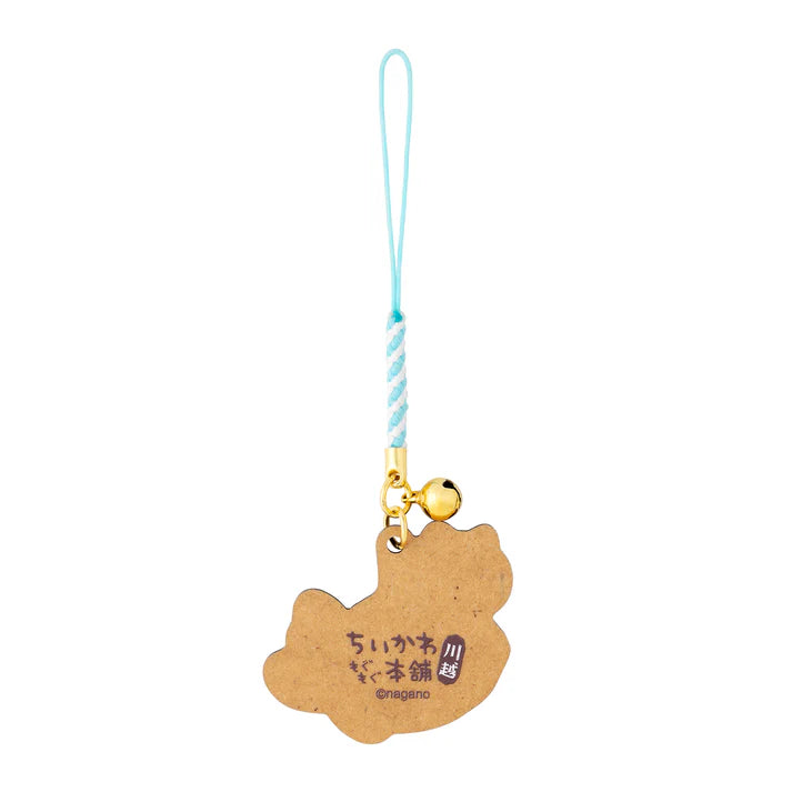 CHIIKAWA x MOGUMOGU | Hachiware Wood Keychain with Bell 45x50mm (Sea Bream-themed)