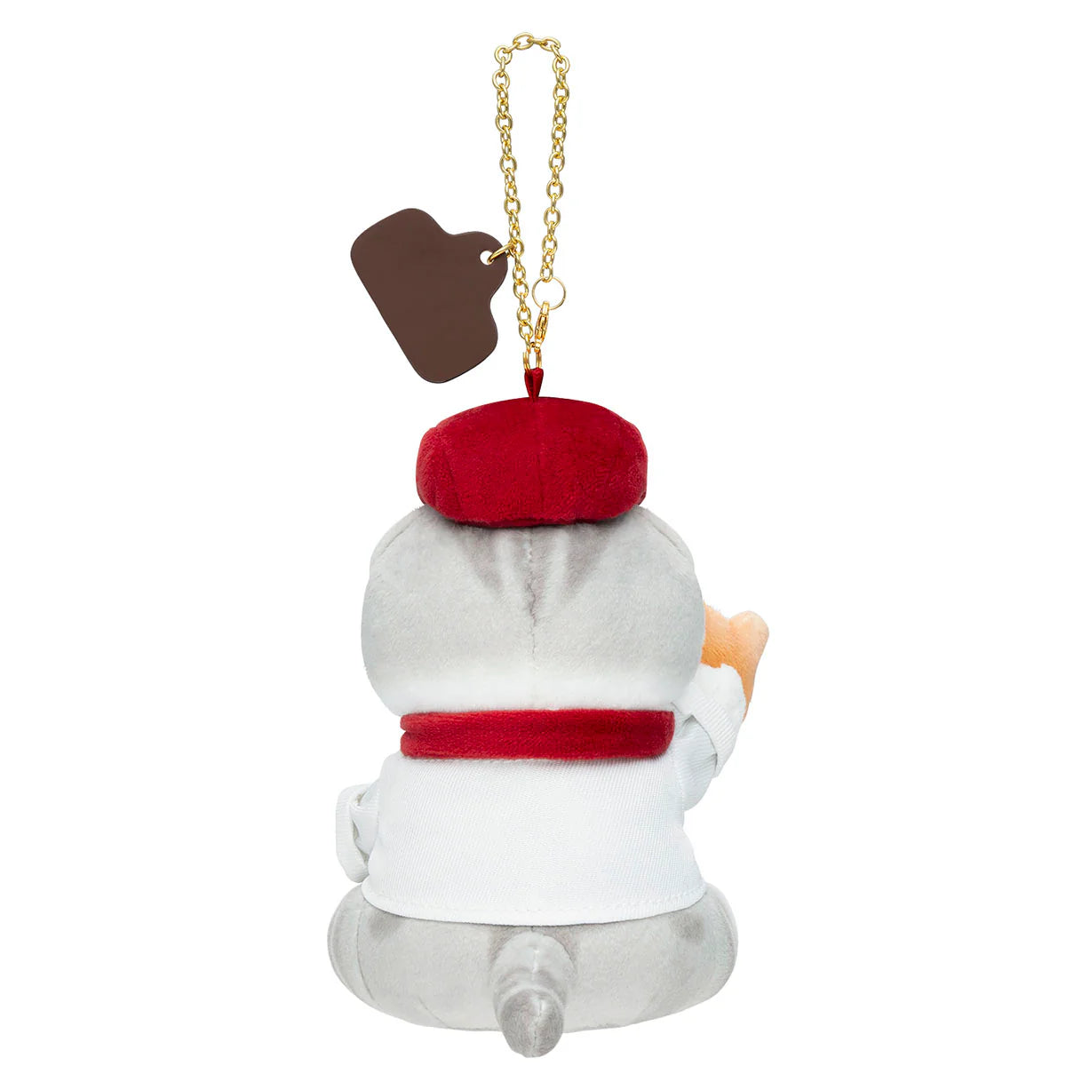 MOFUSAND | Mofumofu Bakery Cat Mascot Keychain Bag Charm 80x105x158mm (Bakery Cat - Grayish White)