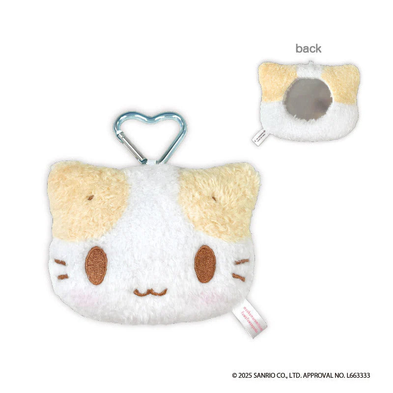 SANRIO | Masyumaro Plush Mirror 90×115×55mm (Smile Face)