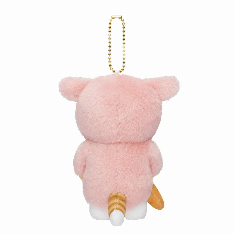 MOFUSAND | Costume Mascot Holder Plush Keychain H125×W100×D100mm (Pink Rabbit Pajamas)