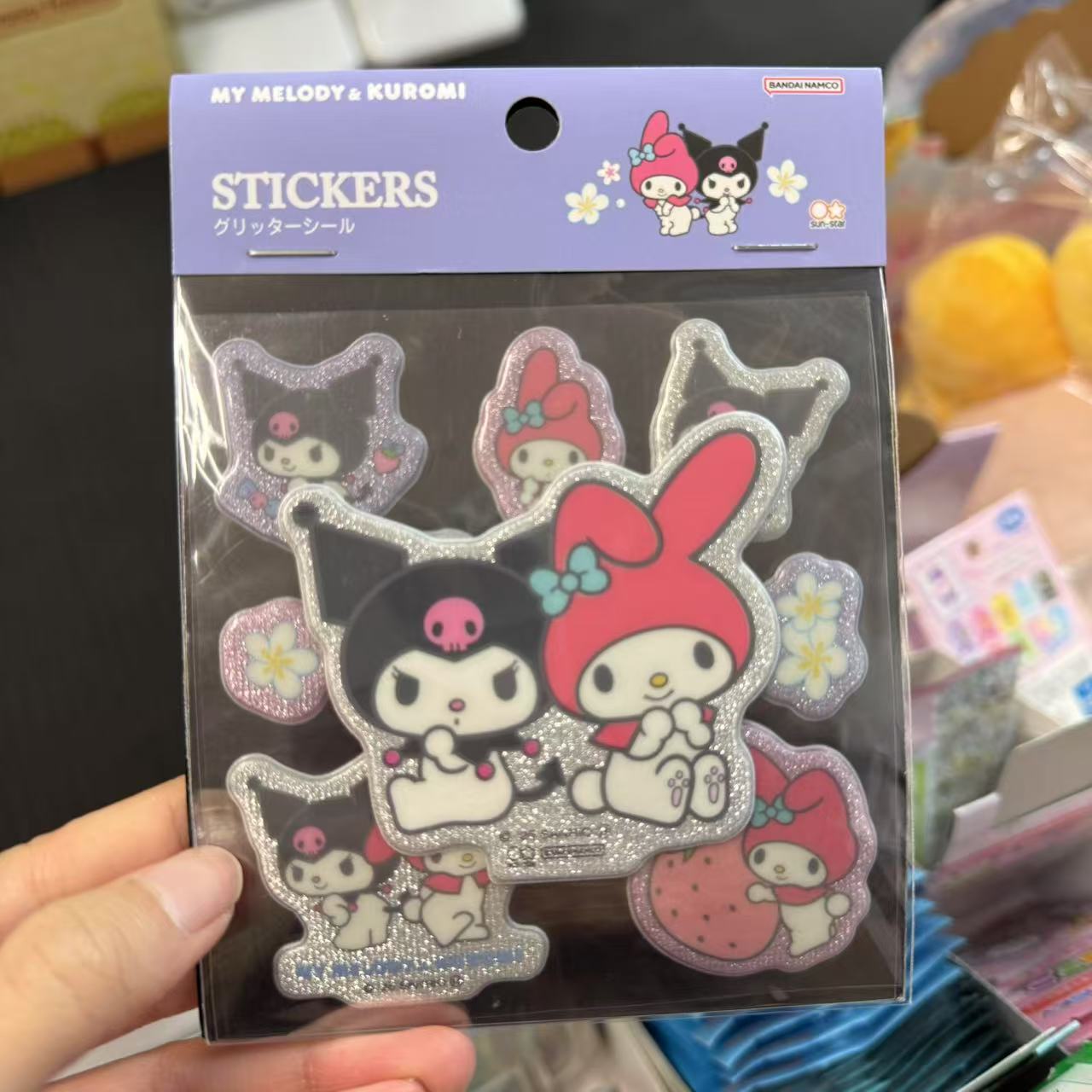 SANRIO | Glitter Stickers NLC Set My Melody & Kuromi 98mm x 110mm x 4mm