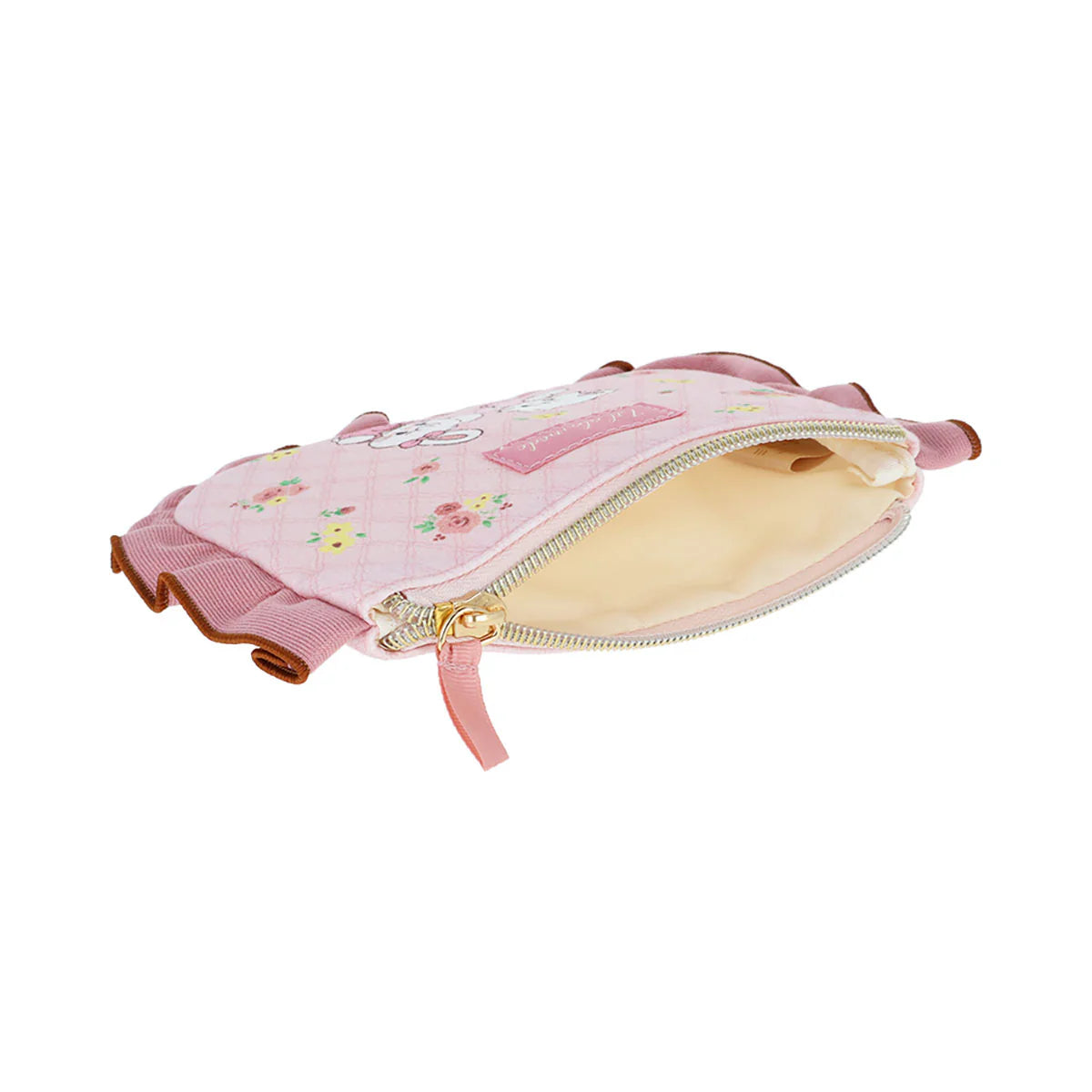 Mikko Illustrations | Frill Cosmetic Pouch 125×190×12mm (Lil ala mode Mousse & Cammy)