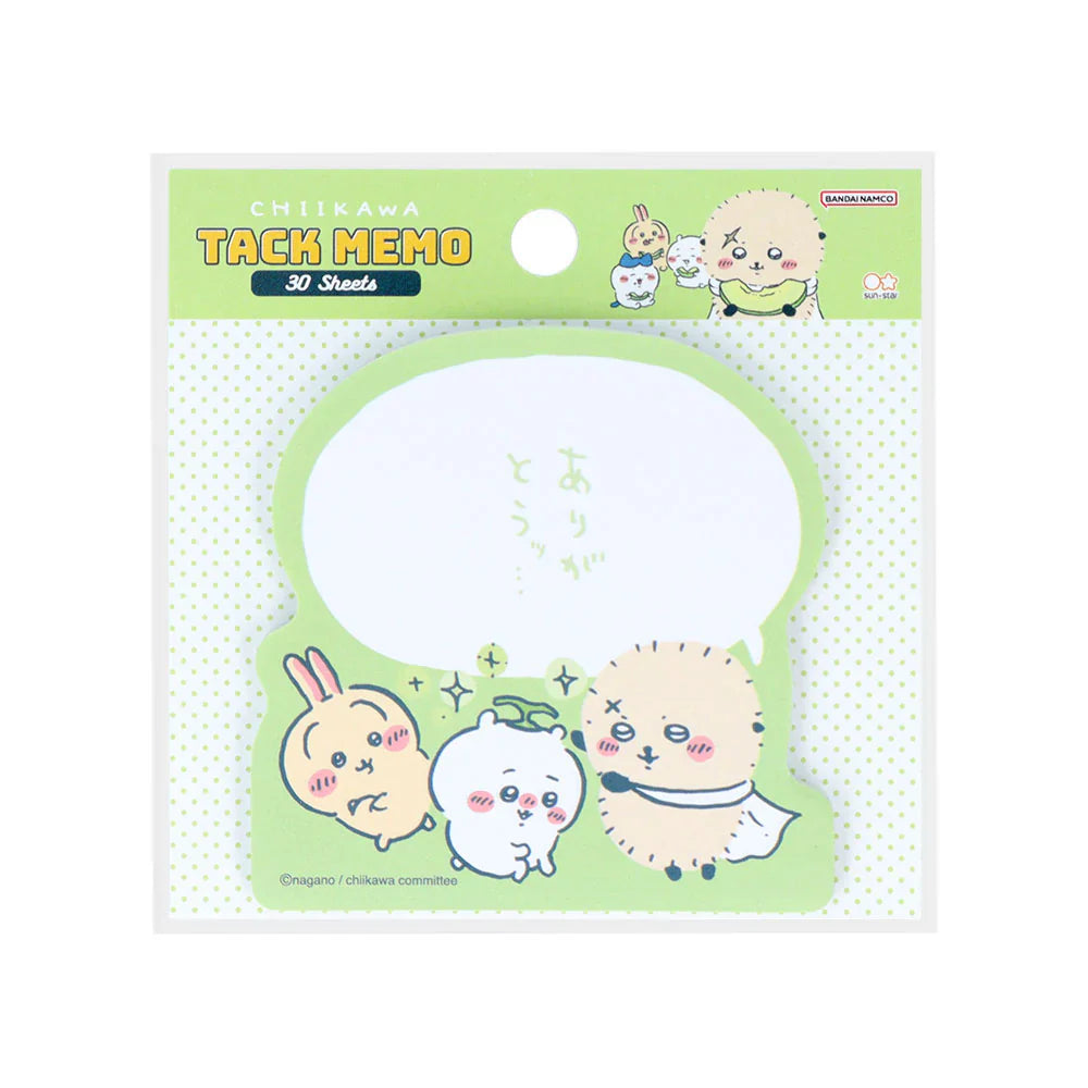 CHIIKAWA | Tack Memo Pad Sticky Notes 69×69×4mm (Chiikawa & Rakko & Usagi Comic Scene Thank You)