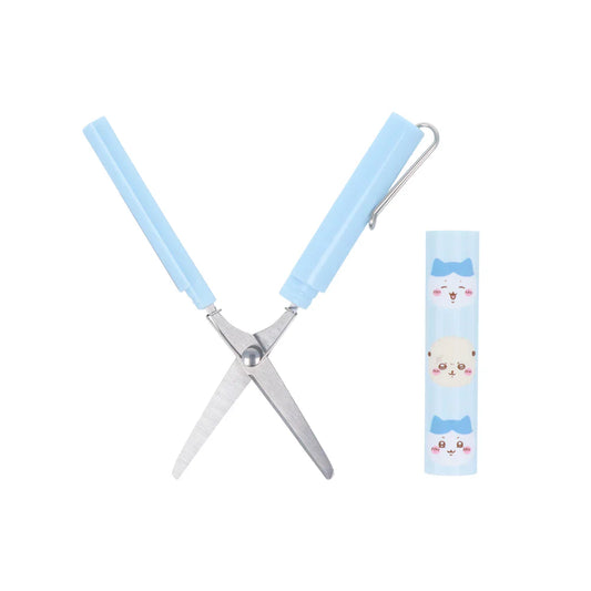 Chiikawa | Stickyle Portable Scissors H116×W14×D18mm (Hachiware & Rakko - Blue)