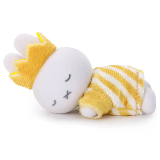 Miffy | Gold & Black Sleeping Friend Flocked Mascot Plush Toy Plush Doll with Box 85×50×50mm (Crown Border 70th