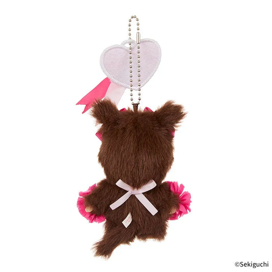 Monchhichi | Bebichhichi Mascot Holder Plush Keychain Bag Charm H13.5×W8.5×D5.5cm (Happy Color)