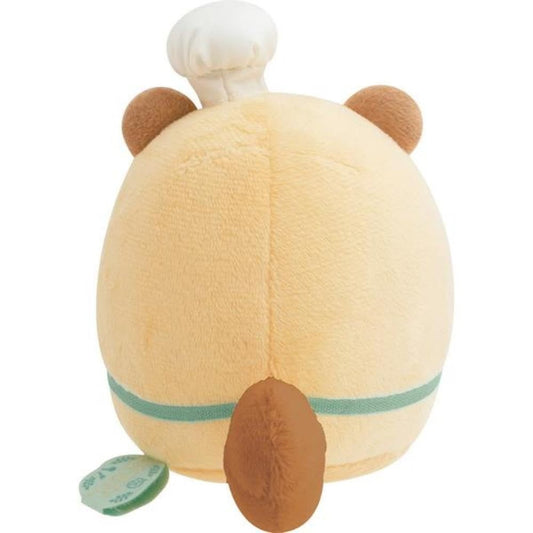 SAN-X | Sumikko Gurashi Collectible Plush Tanuki 120x90x85mm (Raccoon Tanuki Round Restaurant)