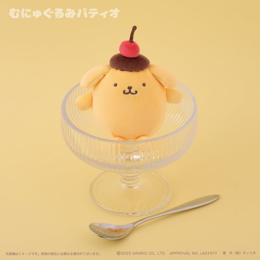 SANRIO x Kthings| Pompompurin Pom Pom Purin Mascot Holder Plush Keychain Bag Charm with Heart Carabiner 60mm Approx. (Smooth Custard)