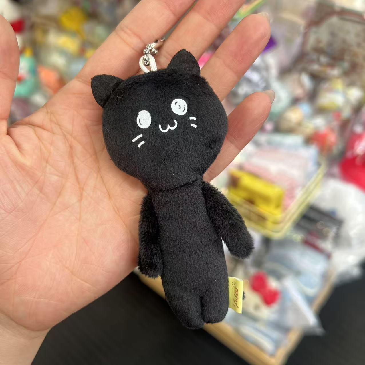 Yujio | Mascot Holder Plush Keychain W45×H105mm (Black Cat)