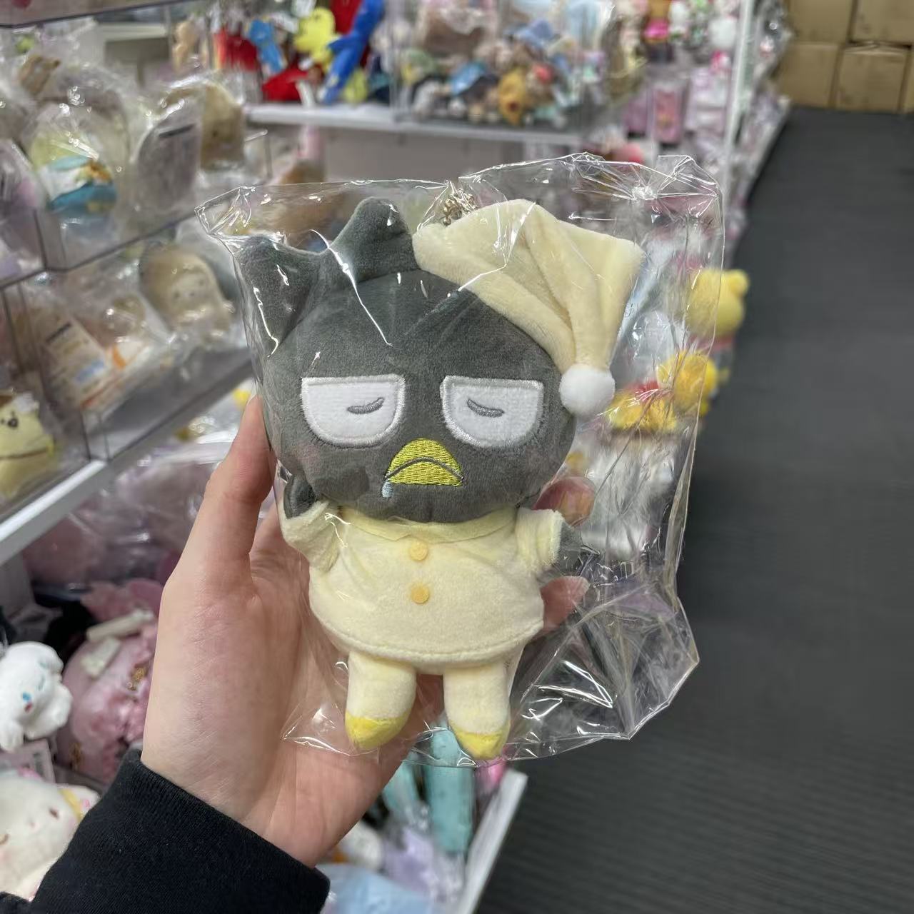 SANRIO | Badtz Maru Mascot Holder Plush Keychain Bag Charm 10cm Approx. (Pyjama Party)