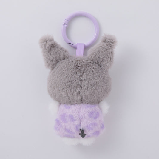SANRIO | Kuromi Leopard Print Heart Fluffy Chibi Friends Mini Mascot 70mm Approx.