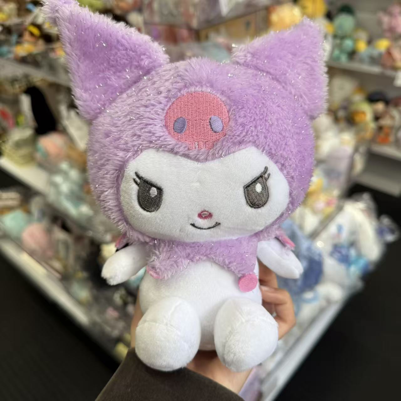 SANRIO | Kuromi - Purple Sitting Plush Toy Plush Doll 198×164×112mm (Angel and Devil Serie)
