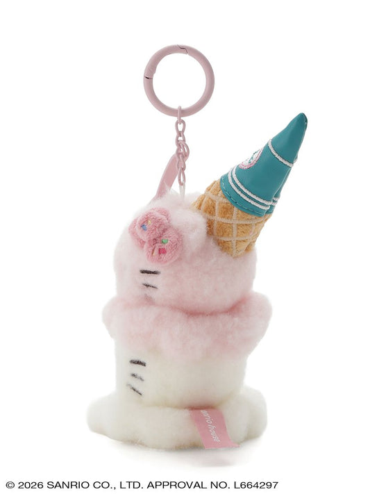 Sanrio House | Hello Kitty Plush Charm Mascot Holder 135x65mm (ICE CREAM SHOP)