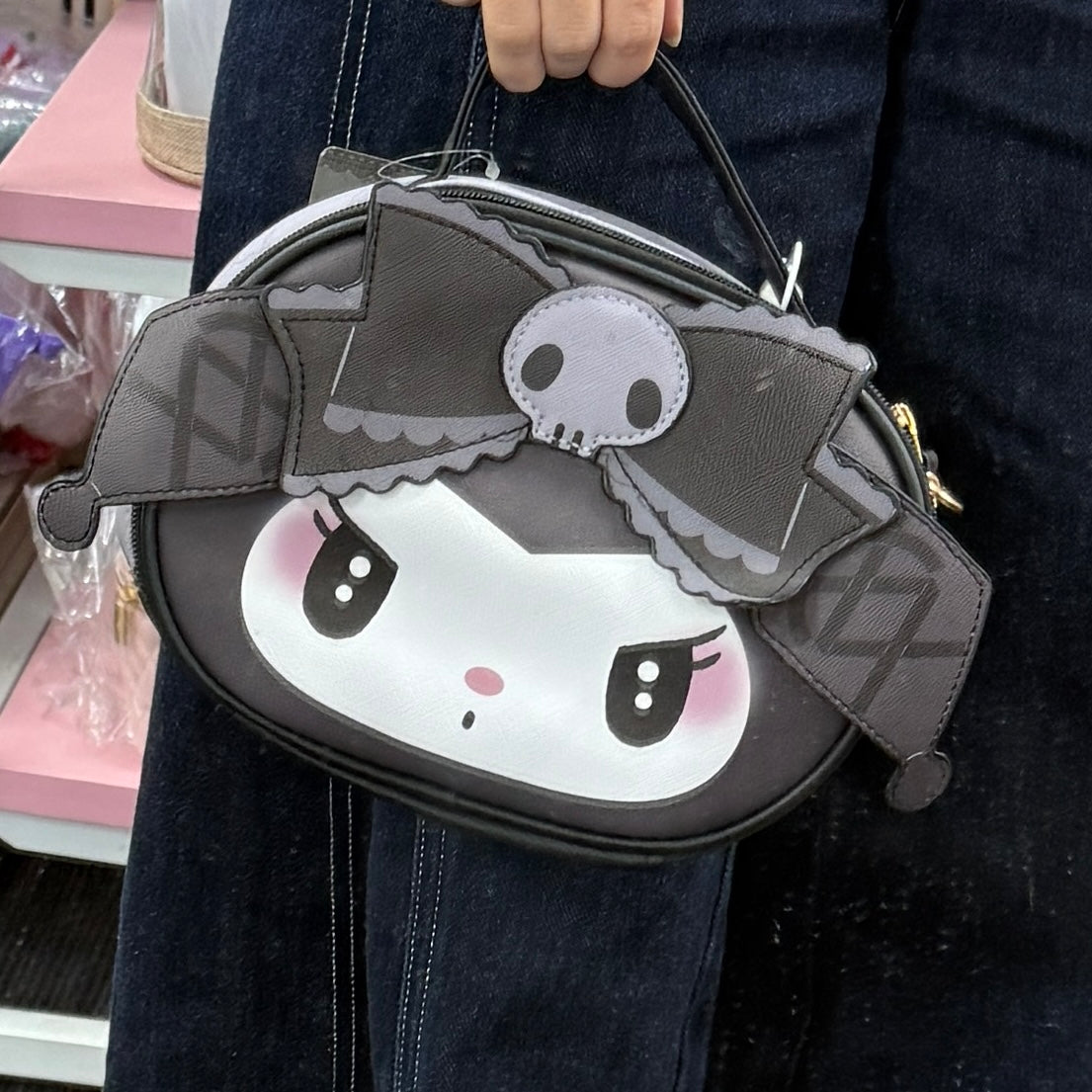 SANRIO | Kuromi 2-Way Handbag Shoulder Bag 220 x 165 x 80mm (Meroclo)