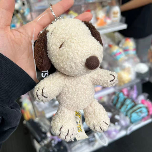 PEANUTS | Snoopy Bag Charm Plush Keychain 115×160×100mm (Mocha)