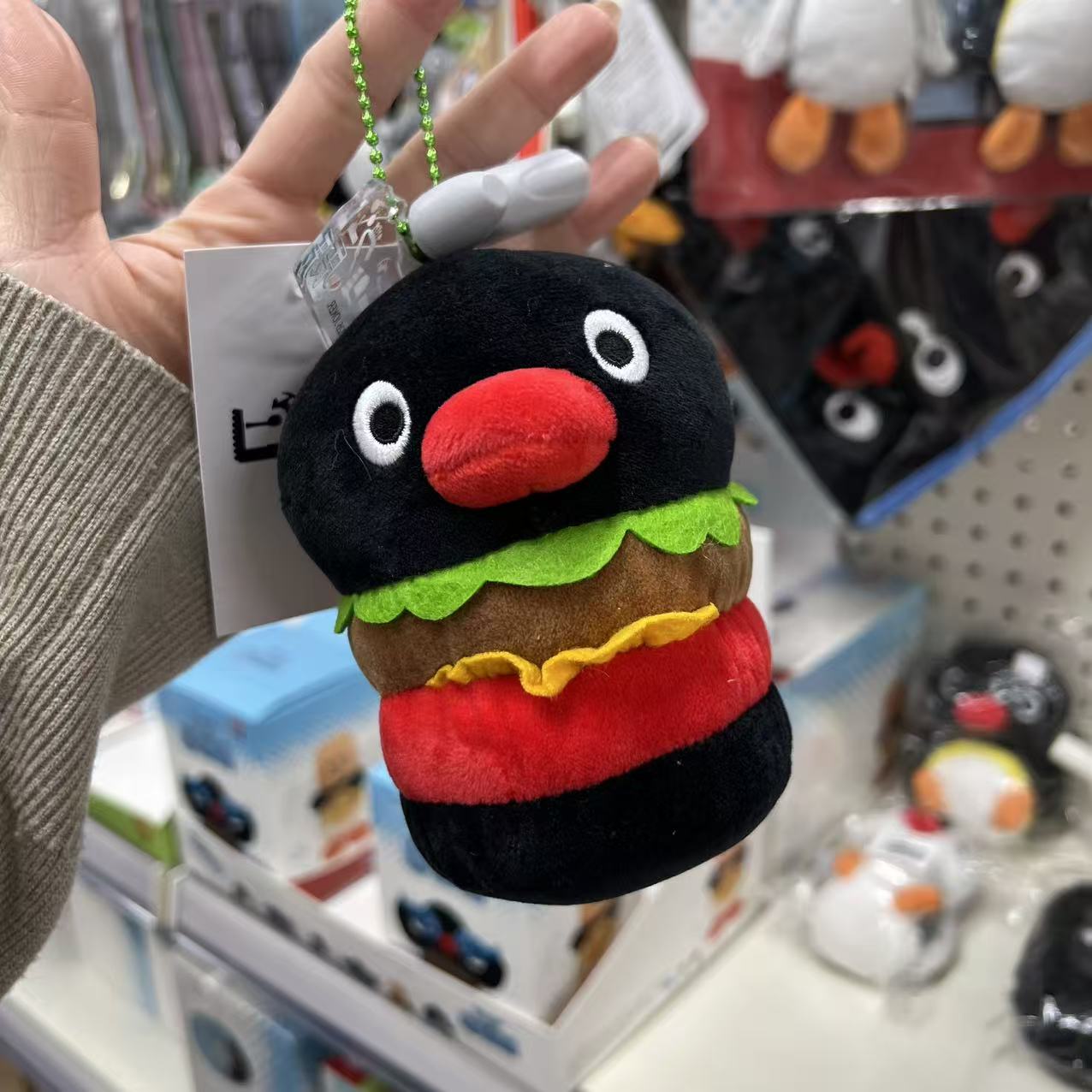 Pingu | FOOD Hamburger Mascot Holder Bag Charm Keychain (Exhibition Edition)