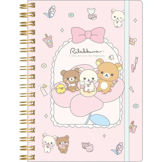 SAN-X | Chairoikoguma & Korilakkuma Ring Notebook B6 180×128mm (Makeup Rilakkuma)