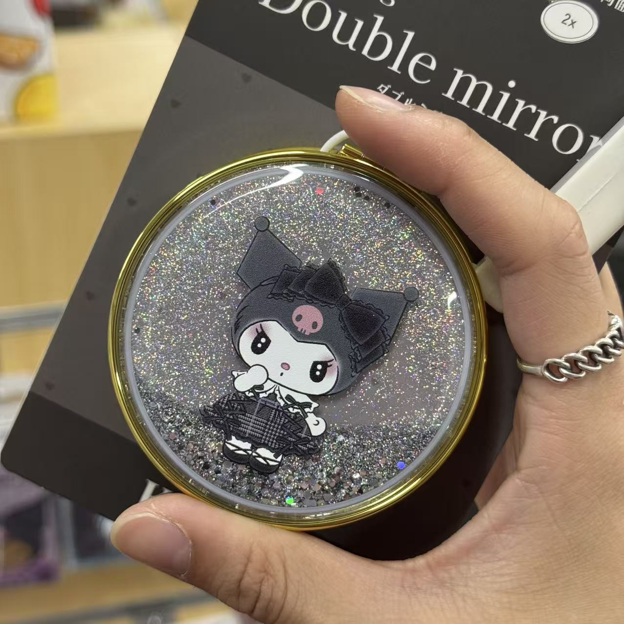 SANRIO | Kuromi Shake Shake Floating Double Mirror 72x75x13mm