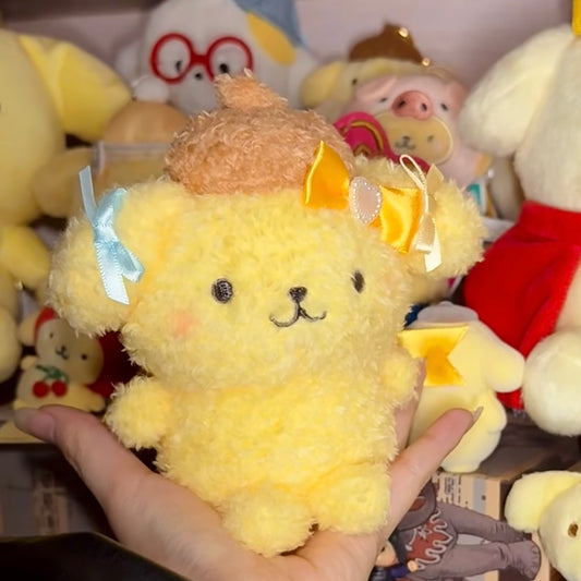 SANRIO | Pompompurin Pom Pom Purin Plush Keychain Mascot Holder Bag Charm 230×140×90mm (Runrun Ribbon)