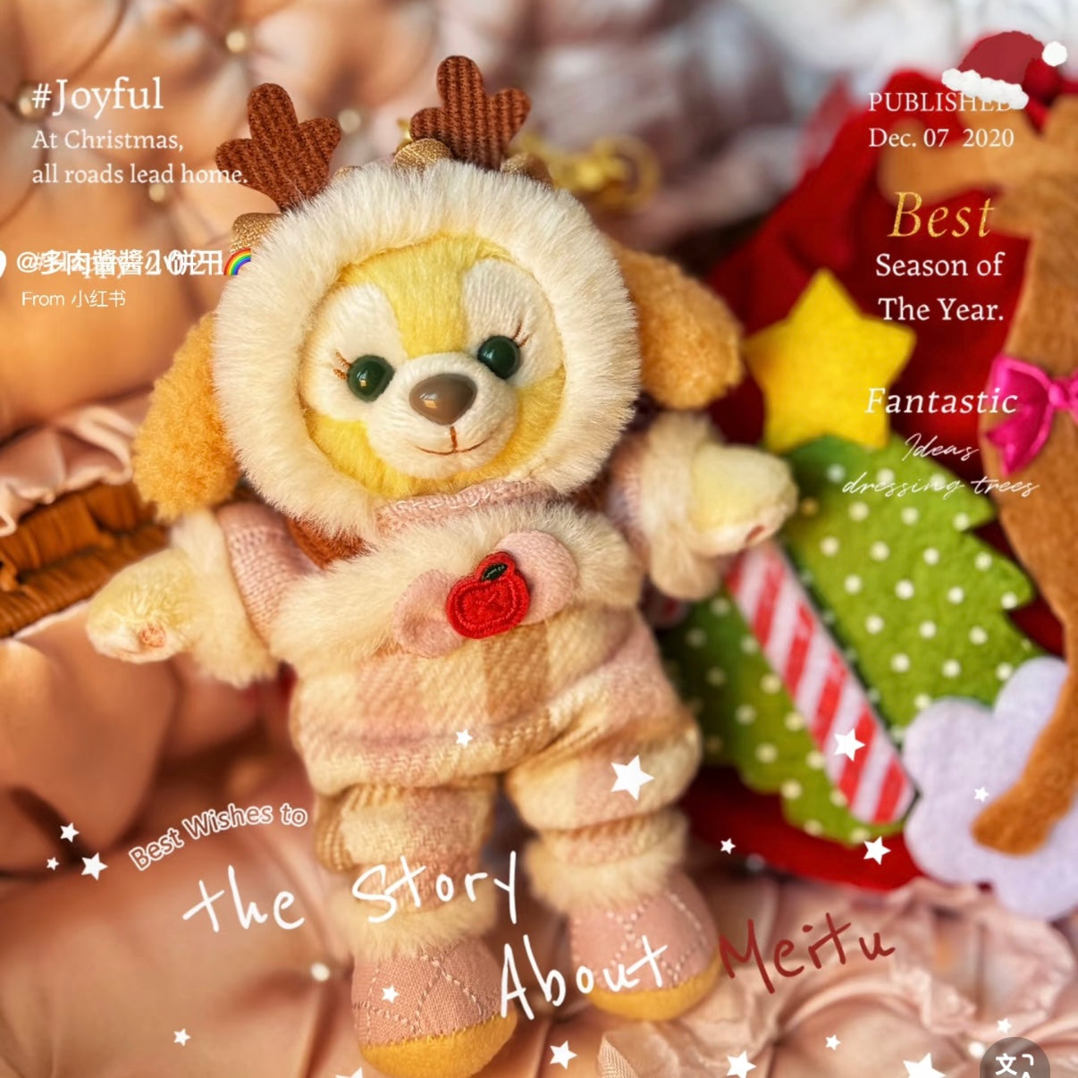 DISNEY | SHANG HAI DisneyLand CookieAnn Mascot Holder Plush Keychain (Duffy and Friends Winter Collection)
