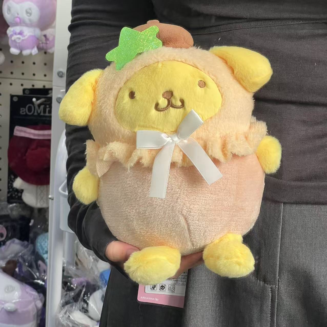 SANRIO | Pastel Fruit Hat Plush Toy Doll 12 x 21 x 20cm (Pom Pom Purin)