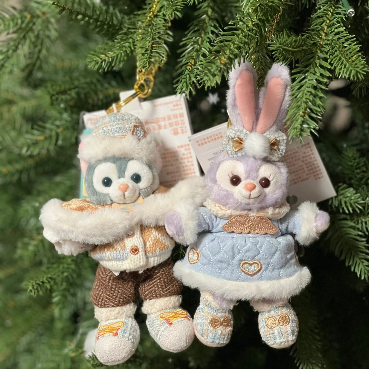 DISNEY | SHANG HAI DisneyLand StellaLou Mascot Holder Plush Keychain (Duffy and Friends Winter Collection)