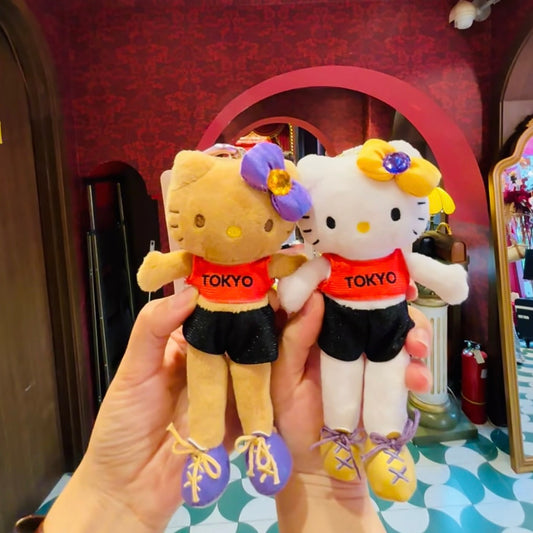 SANRIO | Hello Kitty Tanned Long Leg Style Up Mascot Holder Plush Keychain (World Sthletics Championships Tokyo 2025)