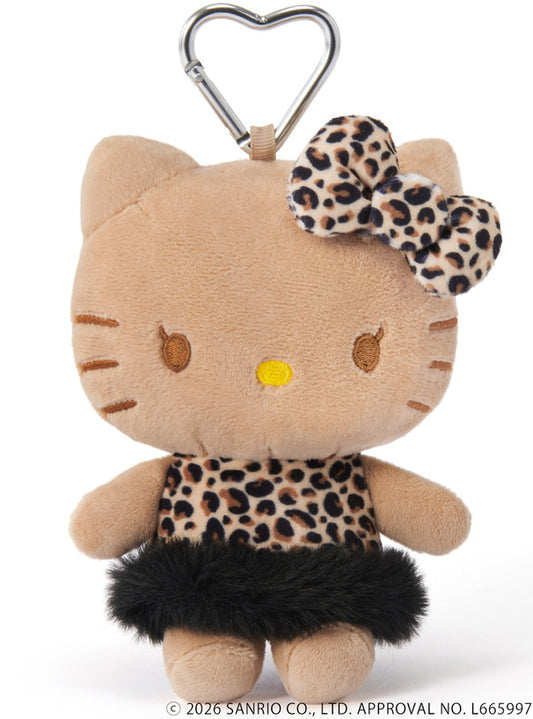 GRL x Hello Kitty | Sunburn Mascot Holder Bag Charm Keychain 155x100x60mm (Leopard Print)
