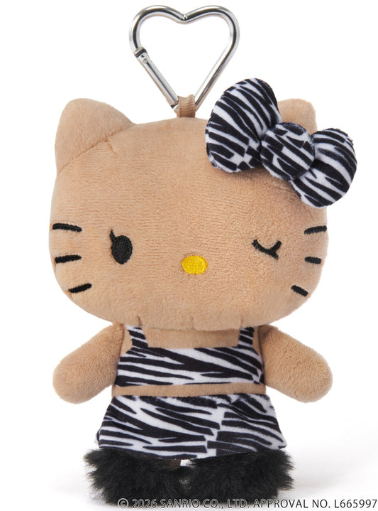 GRL x Hello Kitty | Sunburn Mascot Holder Bag Charm Keychain 155x100x60mm (Zebra Print)