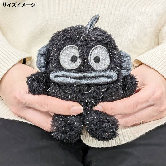 SANRIO | Hangyodon Mascot Holder Bag Charm Plush Keychain 140×130×105mm (Black Birthday)