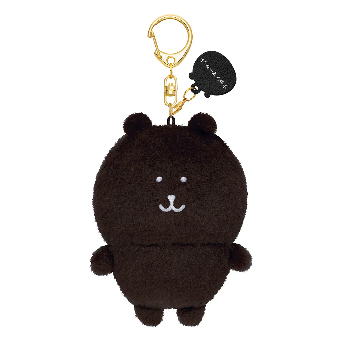 Nagano Characters | Dark Brown Nagano Bear Mascot Holer Plush Keychain Bag Charm 105 x 75 x 50mm (Colorful)