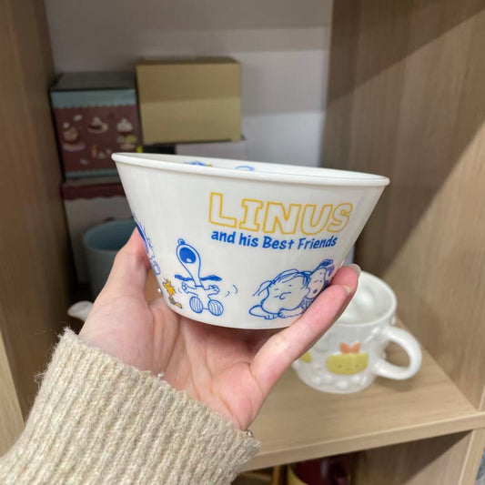 【Made in Japan】PEANUTS | SNOOPY and LINUS Bowl W12.2×H6.6cm