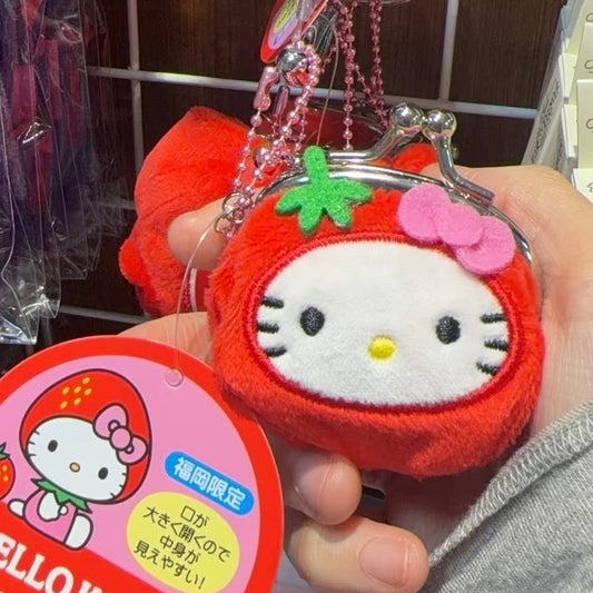 SANRIO | Hello Kitty Coin Purse Petite Clasp Keychain 65x55x45mm (Strawberry)