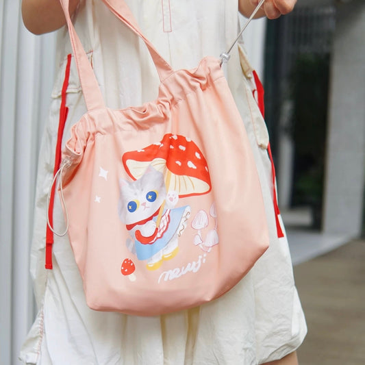 MEWJI♡ Tote Bag Eco Bag 380x450mm (Pink)