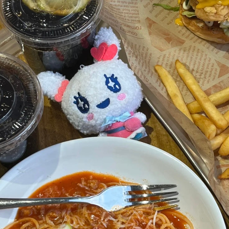 Tamagotchi | Mascot Keychain Plush Keychain 110×125×90mm (Lovelitchi)