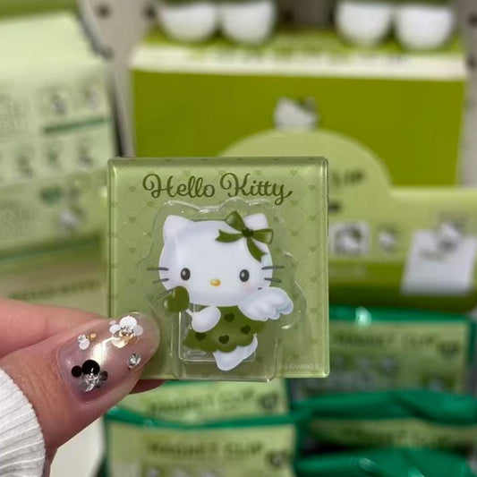 SANRIO | Matcha Hello Kitty Pop-up Store Secret Magnet Clip Blind Box (Shipped Randomly)