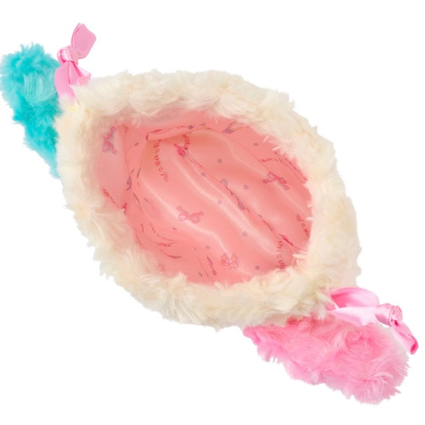 SANRIO | Usahana Curly Fur Head Dress Face Drawstring Bag 180x180mm