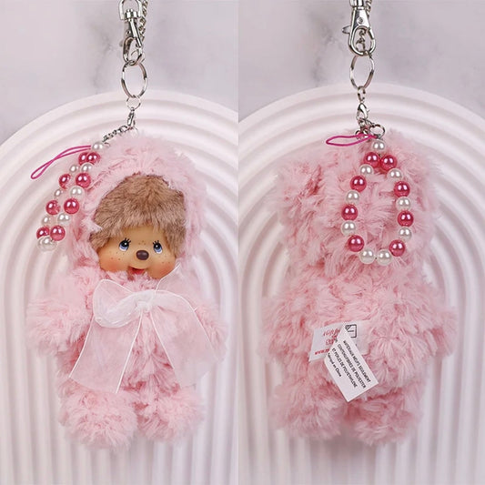 Monchhichi | Bear Mascot Holder Bag Charm Keychain (Pink)