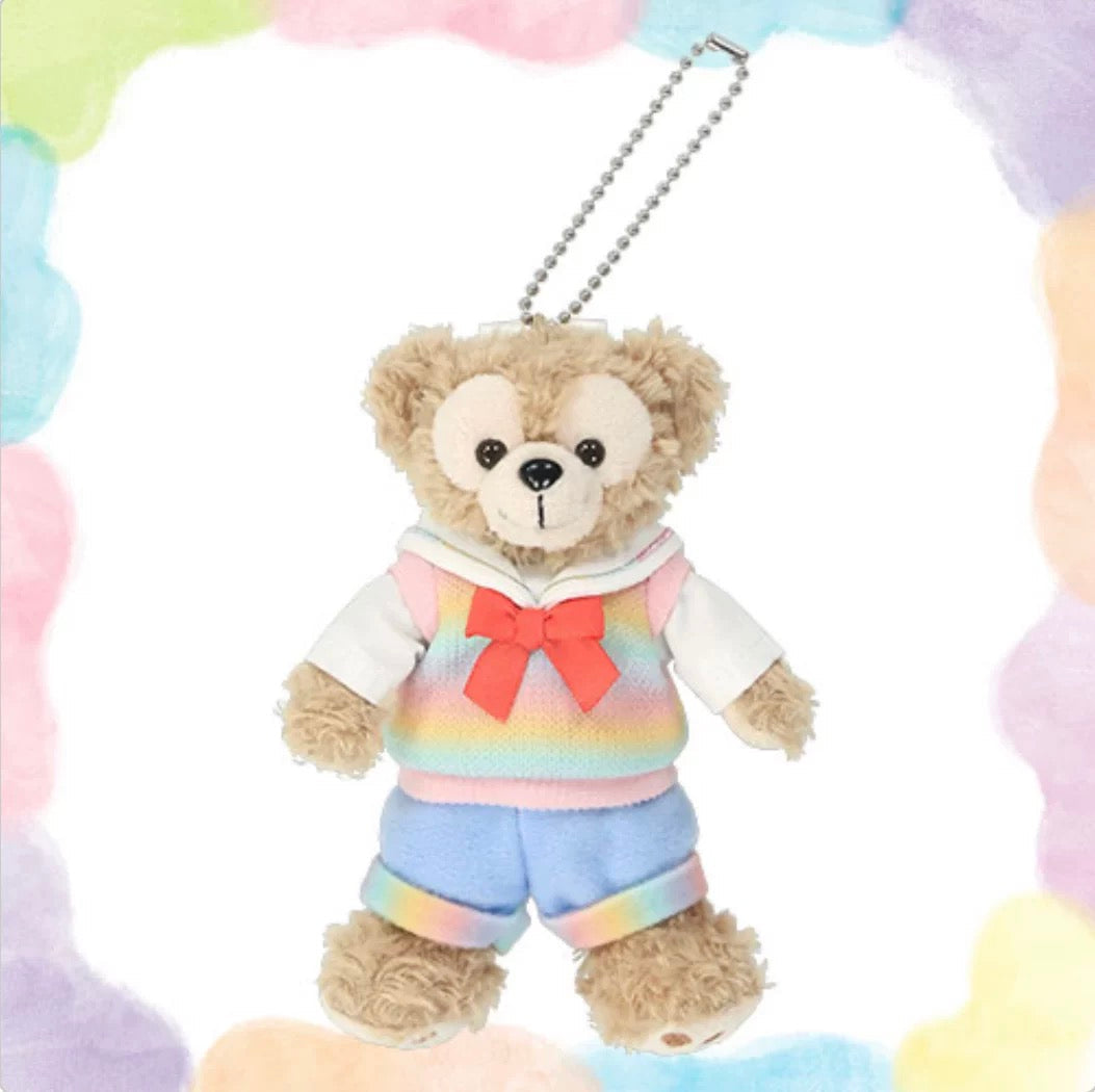 DISNEY | TokyoDisneySea Duffy and Friends Duffy Mascot Holder Plush Keychain with Badge (Heartfelt Letters of
