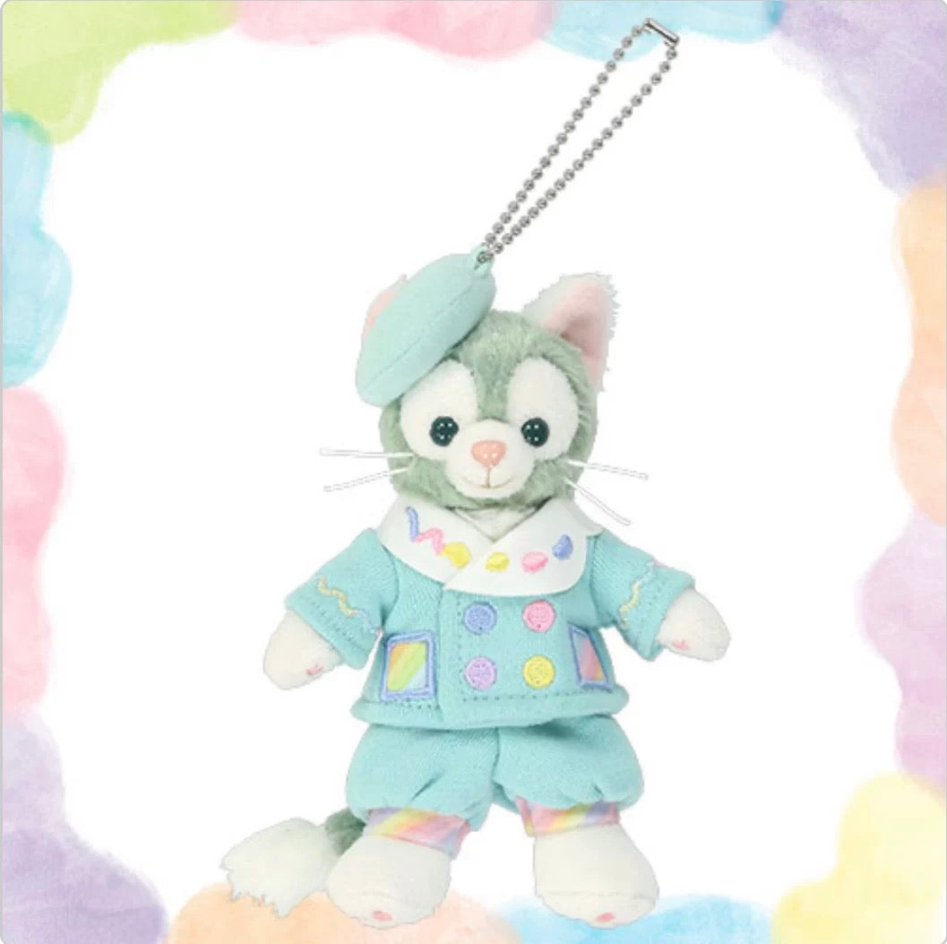DISNEY | TokyoDisneySea GelaToni and Friends Duffy Mascot Holder Plush Keychain with Badge (Heartfelt Letters of