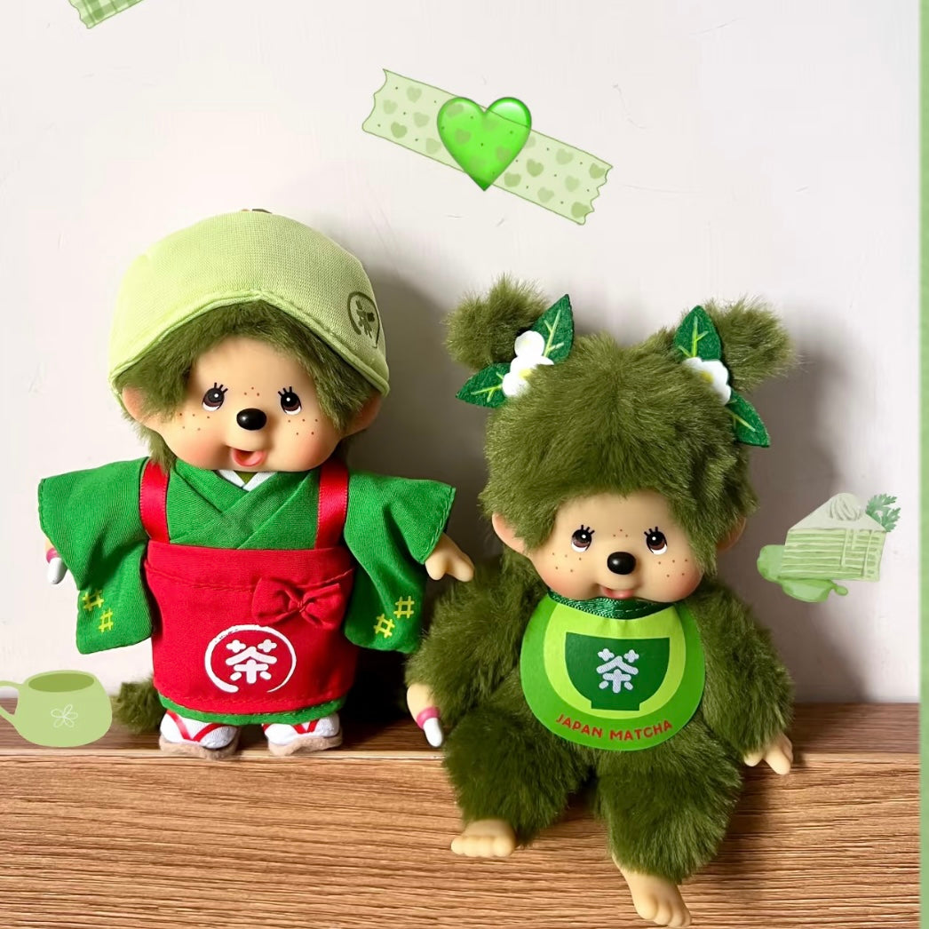Monchhichi|Matcha Thick Tea Mascot Holder Plush Keychain Bag Charm (Kyoto Arashiyama)