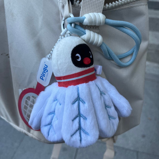 Pingu | Mascot Holder Bag Charm Plush Keychain (Badminton)
