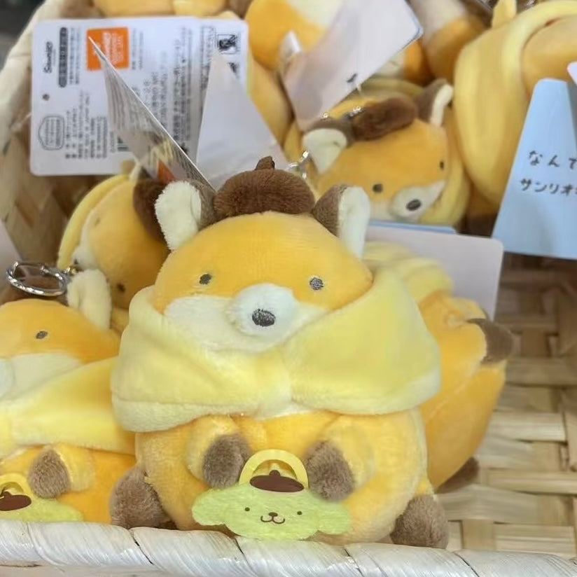 Sanrio x Nandemoikimono | Pompompurin Pom Pom Purin Mascot Holder Bag Charm Keychain 100mm Approx.