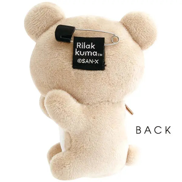 SAN-X | Quilted Tote Bag with Mascot Badge 370×340×120mm (BASIC RILAKKUMA MONOCHROME)