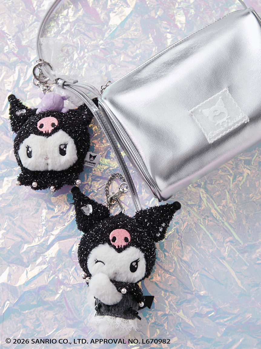 SNIDEL x Kuromi | Bijou Plush Charm Keychain Bag Charm 170x129mm (SLV)
