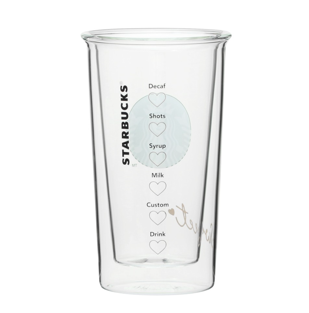 Starbuckeheat Resistant Double Wall Glass Valentine 2023 355Ml 120