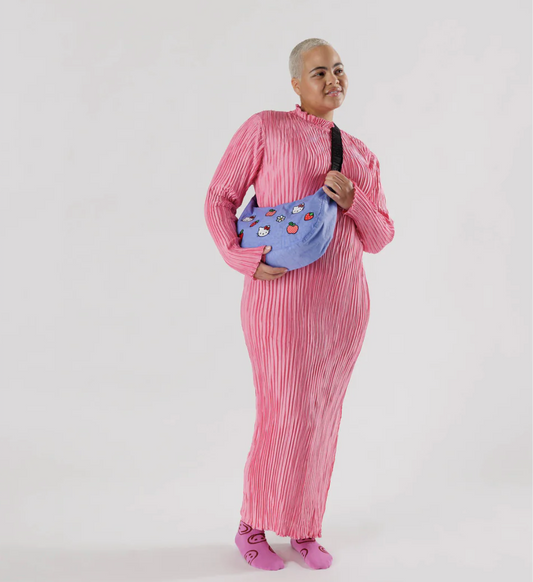 Baggu | Hello Kitty Embroidered Nylon Crescent Bag