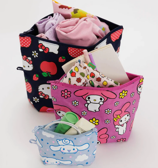 Baggu | Sanrio Hello Kitty And Friends Go Pouch Set 合作款 三丽鸥收纳包套装